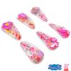 LUV HER Bluey Hair Accessories For Girls, 6pc Cute Hair Clips with Favorite Bluey Character Charms, Magical Confetti Hair Clips, Ages 3+(Multicolor 4)