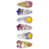LUV HER Bluey Hair Accessories For Girls, 6pc Cute Hair Clips with Favorite Bluey Character Charms, Magical Confetti Hair Clips, Ages 3+(Multicolor 8)