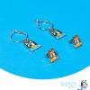 LUV HER Bluey Hypoallergenic Earrings for Girls Ages 4+ – Safe Stud & Fishhook Styles – Jewelry Gift for Sensitive Ears & Cartoon Lovers(Blue/Brown)