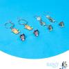 LUV HER Bluey Hypoallergenic Earrings for Girls Ages 4+ – Safe Stud & Fishhook Styles – Jewelry Gift for Sensitive Ears & Cartoon Lovers(Blue/Brown/Purple)