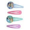 Luv Her Bluey Girls 20 Piece Accessory Set with 3 Barrettes, 4 Snap Hair Clips, 5 Elastics and 8 Terry Ponies- Ages 3+(BLUEY)