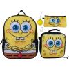 AI ACCESSORY INNOVATIONS Bluey 4 Piece Backpack Set for Pre School Girls & Boys, Kids 16″ School Bag(Spongebob)