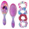 Bluey Hair Accessory 5 Pcs Set – 1 Regular 9 inch Bluey HairBrush For Girls + 4 Bluey Scrunchies For Kids – Accessories For Girls – Detangling Brush – Elastic Hair Ties Ropes Scrunchies Ages 3+(Jojo Hair Brush Set)
