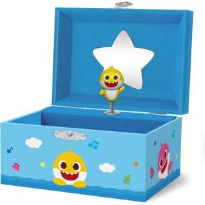 Bluey Jewelry Box for Girls – Musical Jewelry Box with Spinning Figurine, Bluey Toys for Kids Ages 3-5 – Plays Bluey Theme Song – 6 x 4.7 x 3.5 in(Baby Shark)