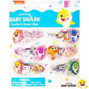 LUV HER Bluey Hair Accessories For Girls, 6pc Cute Hair Clips with Favorite Bluey Character Charms, Magical Confetti Hair Clips, Ages 3+(Multicolor)