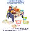 8th Wonder Wooden Bluey Toys Picnic Carrying Case, 30-Piece Picnic Basket Toy with Cutlery and Food Accessories, Outdoor Food Toys for Kids of Ages 3+(BBQ Grill Set)
