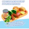 8th Wonder Wooden Bluey Toys Picnic Carrying Case, 30-Piece Picnic Basket Toy with Cutlery and Food Accessories, Outdoor Food Toys for Kids of Ages 3+(Dine with Bluey)