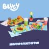 8th Wonder Wooden Bluey Toys Picnic Carrying Case, 30-Piece Picnic Basket Toy with Cutlery and Food Accessories, Outdoor Food Toys for Kids of Ages 3+(Dine with Bluey)