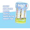 Bluey 8th Wonder Stackable Tumbling Tower Game, Robust Wooden Stacking Game with 54 Illustrated Colored Blocks, Fun Balancing Toy for Kids Ages 3+(Stacking Game)