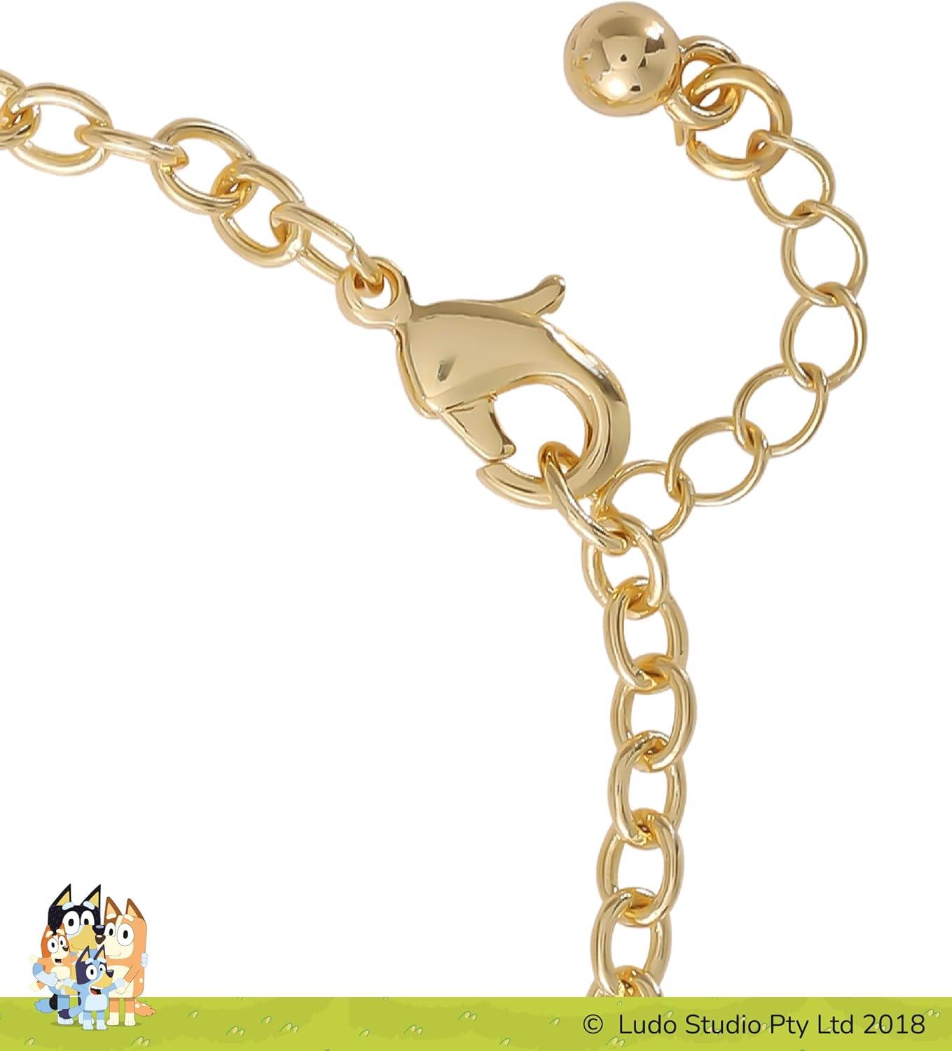 imageBluey Bracelets with 5 Charms Official License 67575 Silver or 18k Gold FlashPlated Charm BraceletGold