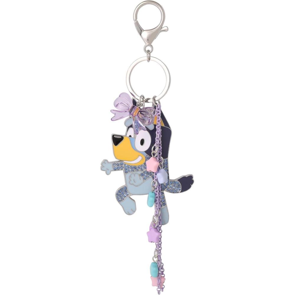 imageBluey Bag Charms with Lobster Clip Official License Liquid and Pave Crystal Charm KeychainsBluey Stars