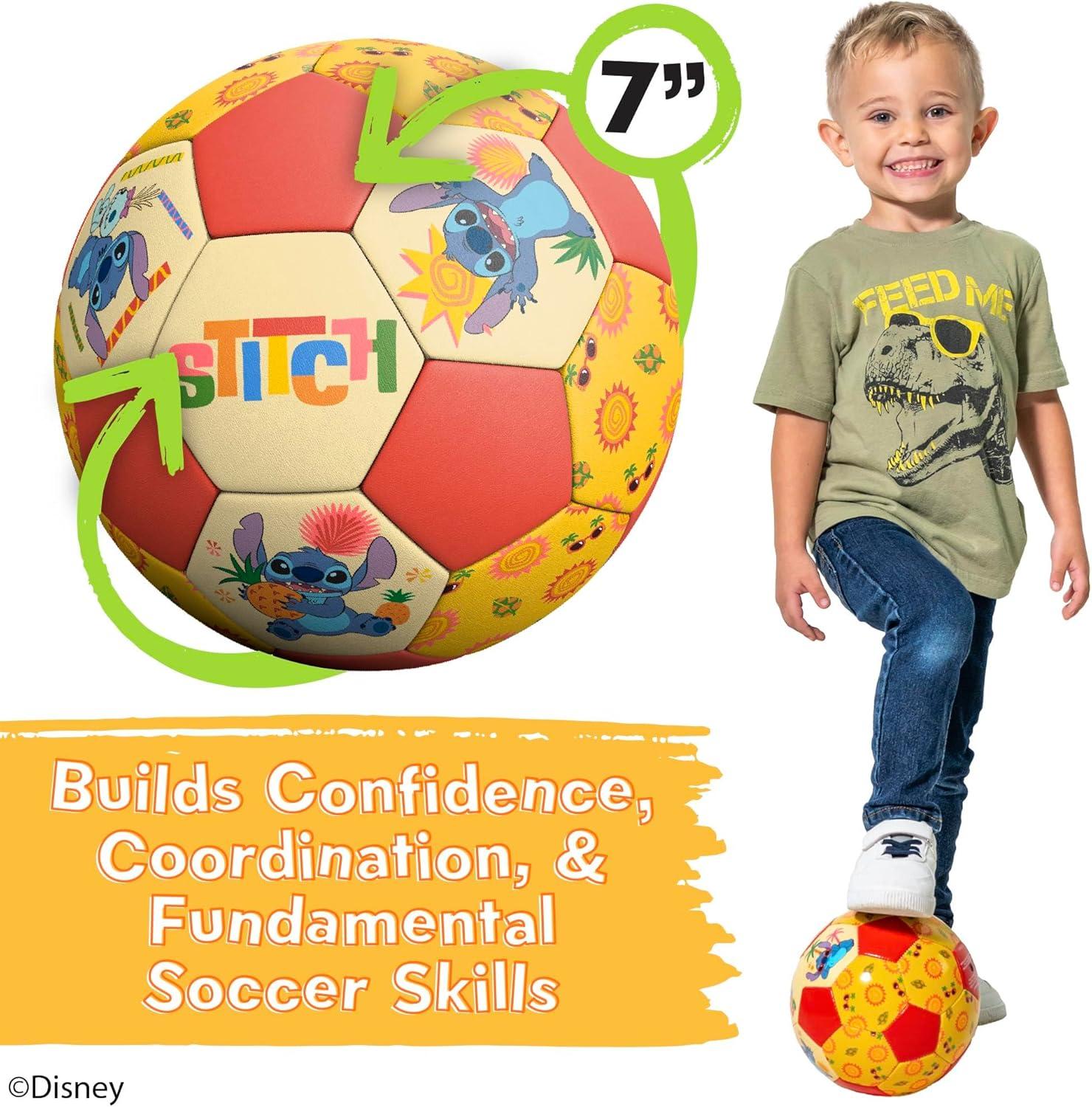 imageSoccer Ball 7 Inch for Kids 3 Years Old Ships Deflated Bluey JrStitch Jr