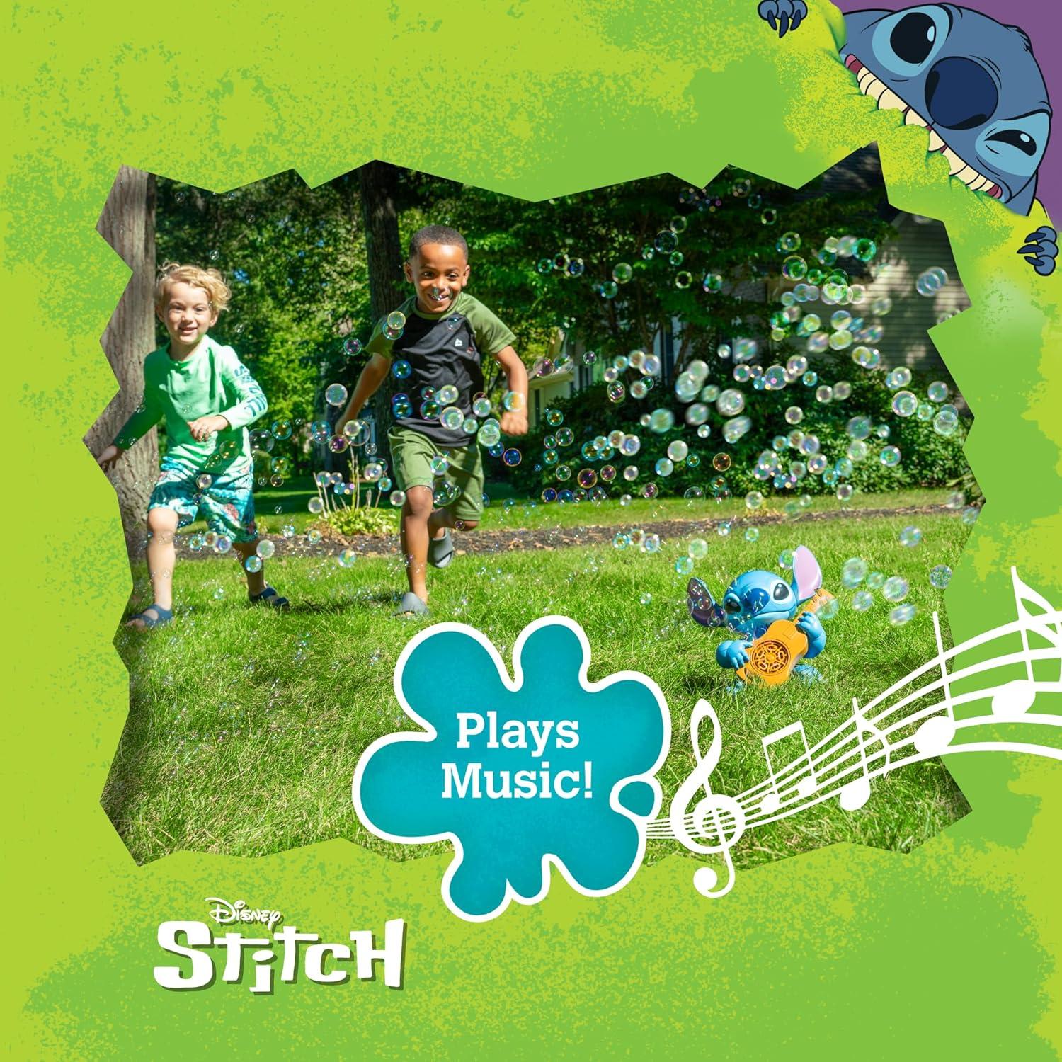 imageBLUEY NO Spill Musical Bubble Machine Bubble Toy for Baby Toddlers and Kids Amazon Toys Exclusive with 16 oz of Extra Bubble Solution Bubble Solution Bottle Colors Will VaryStitch