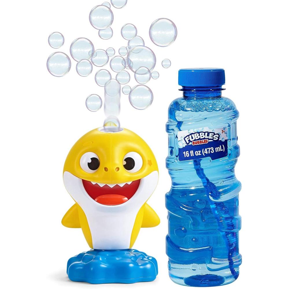 imageBLUEY NO Spill Musical Bubble Machine Bubble Toy for Baby Toddlers and Kids Amazon Toys Exclusive with 16 oz of Extra Bubble Solution Bubble Solution Bottle Colors Will VaryBaby Shark