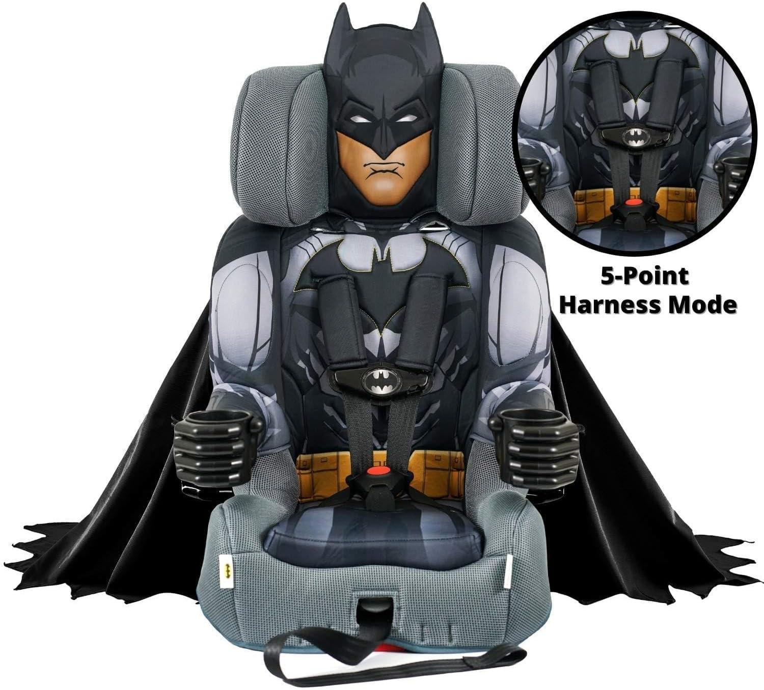 imageKidsEmbrace 2in1 Car Seat ForwardFacing Harness 26565 lbs amp Booster Mode 40100 lbs Latch Premium Fit with MultiPosition Headrest Harness amp ReclineBatman Black