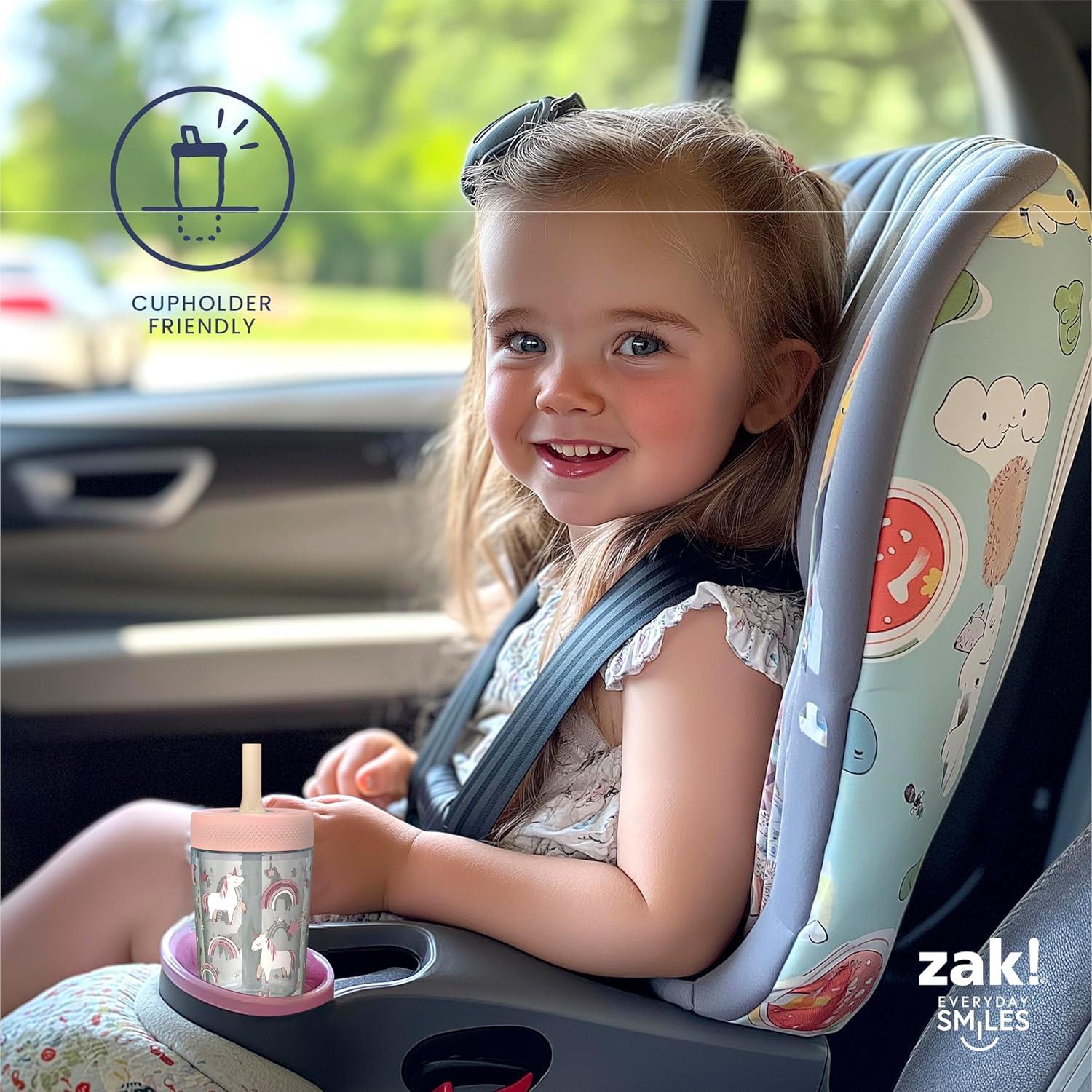 imageZak Designs Bluey Capri Toddler Tumblers For Travel or At Home 9oz 2Pack Double Wall Plastic Sippy Cups With LeakProof Design is Perfect For Kids Bluey BingoFairy Tales Rainbow Magic