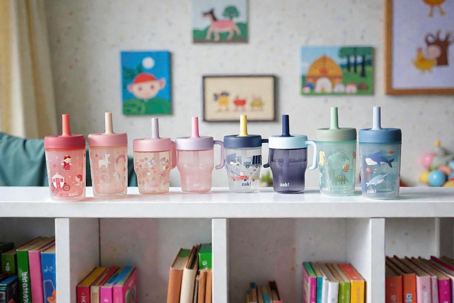 imageZak Designs Bluey Capri Toddler Tumblers For Travel or At Home 9oz 2Pack Double Wall Plastic Sippy Cups With LeakProof Design is Perfect For Kids Bluey BingoDino Buddies Bubble Bay