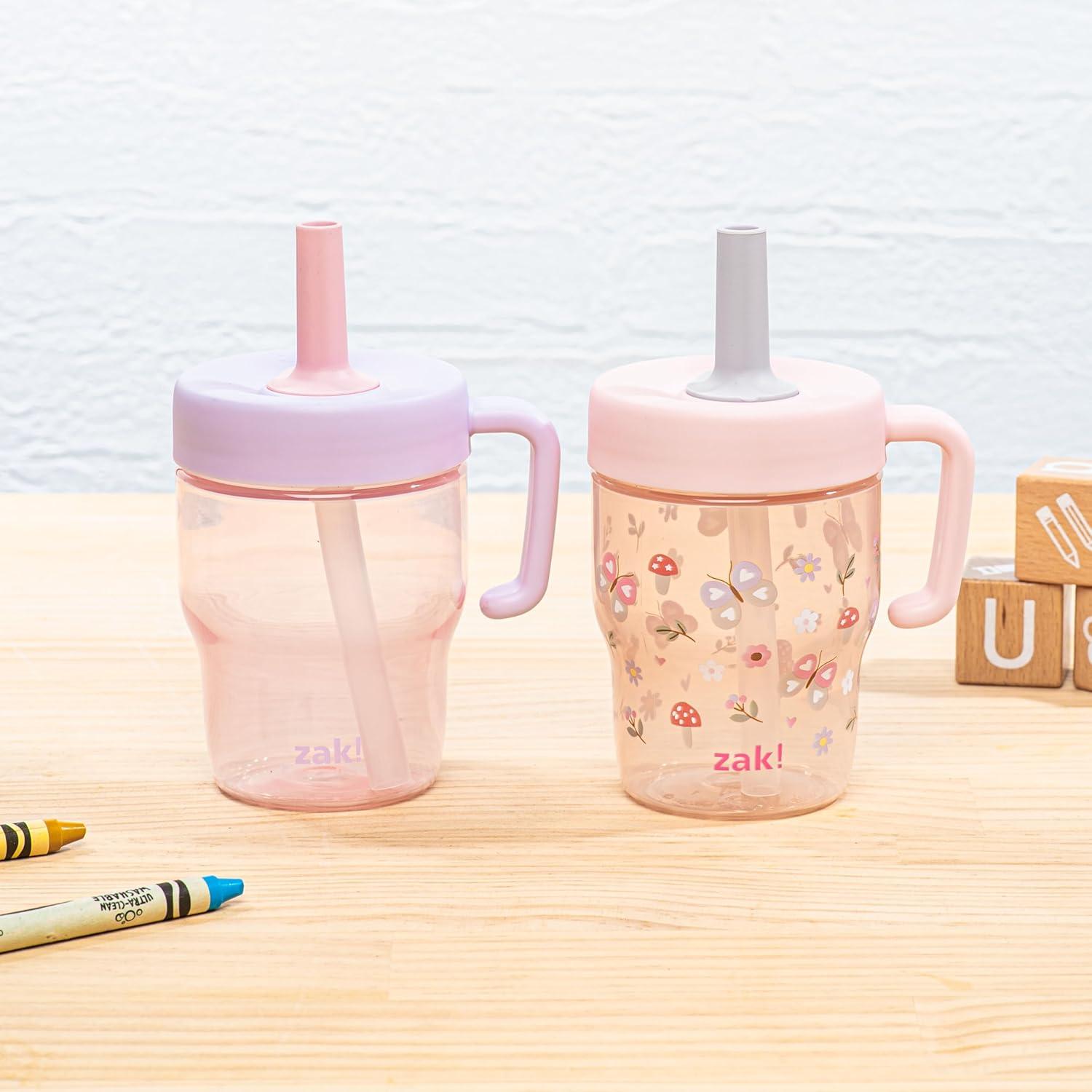 imageZak Designs Bluey Capri Toddler Tumblers For Travel or At Home 9oz 2Pack Double Wall Plastic Sippy Cups With LeakProof Design is Perfect For Kids Bluey BingoSpringtime Pink