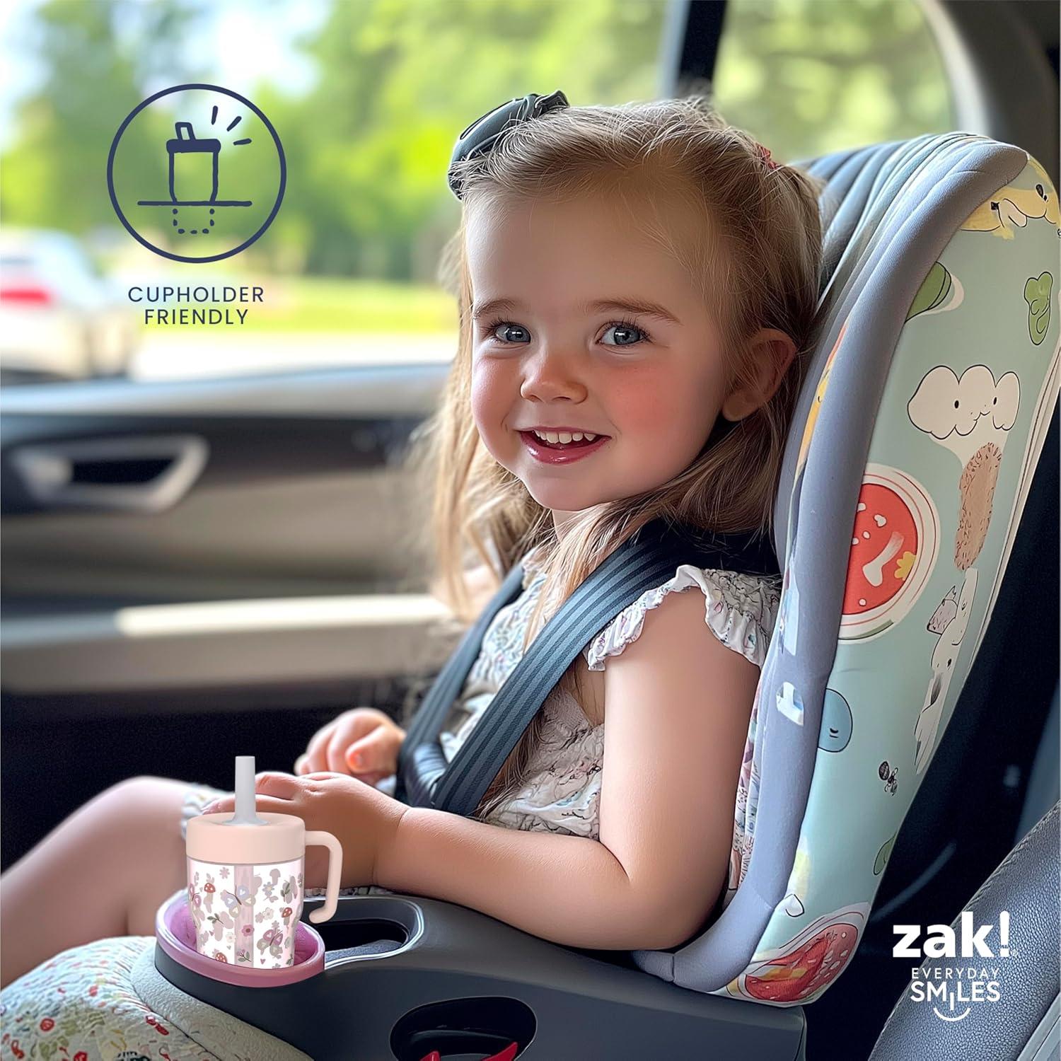 imageZak Designs Bluey Capri Toddler Tumblers For Travel or At Home 9oz 2Pack Double Wall Plastic Sippy Cups With LeakProof Design is Perfect For Kids Bluey BingoSpringtime Pink