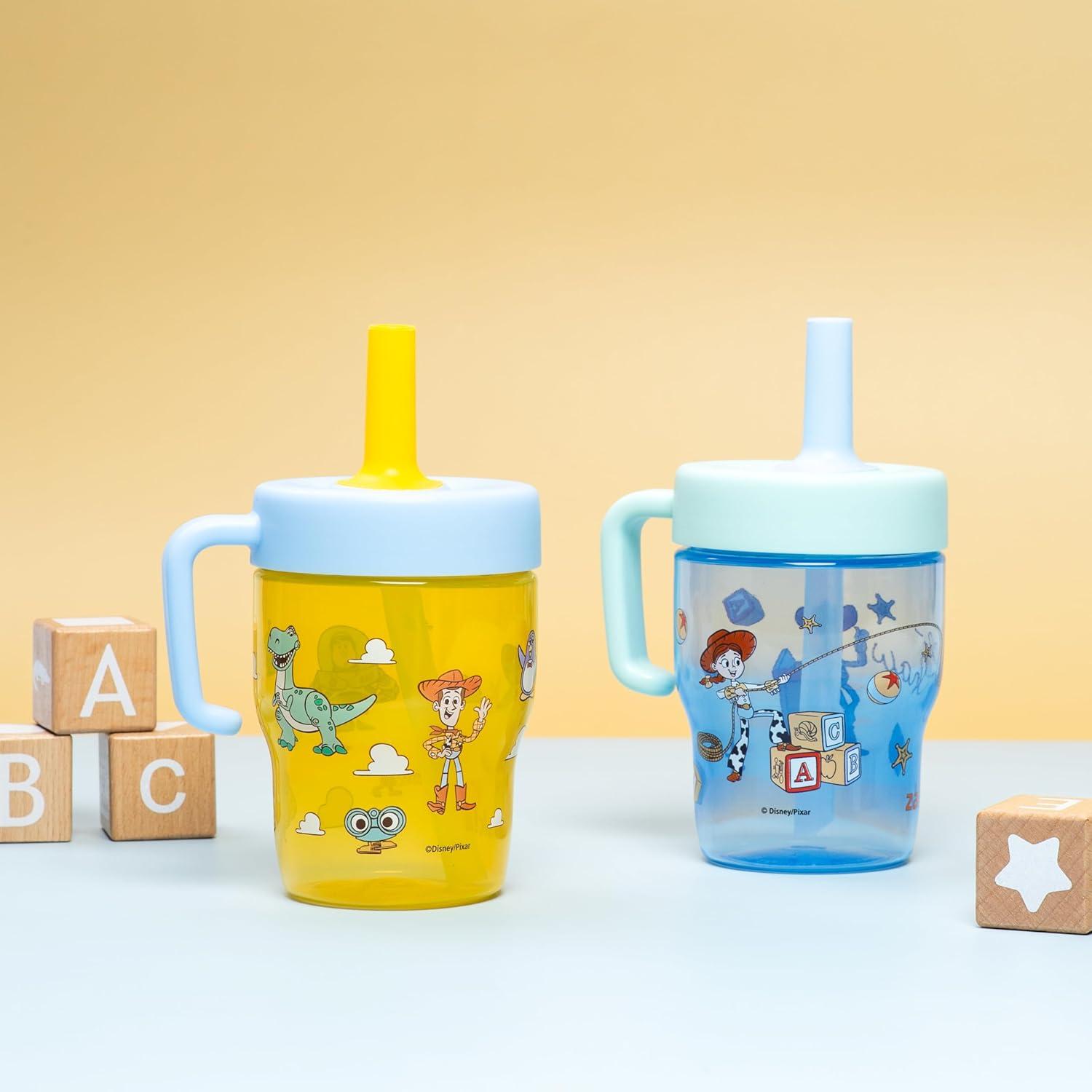 imageZak Designs Bluey Capri Toddler Tumblers For Travel or At Home 9oz 2Pack Double Wall Plastic Sippy Cups With LeakProof Design is Perfect For Kids Bluey BingoToy Story 10oz