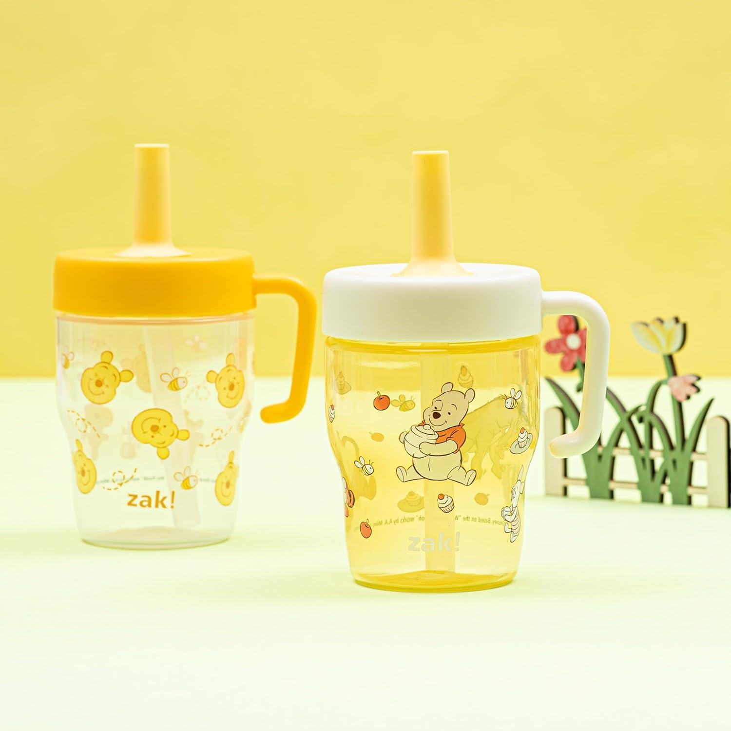 imageZak Designs Bluey Capri Toddler Tumblers For Travel or At Home 9oz 2Pack Double Wall Plastic Sippy Cups With LeakProof Design is Perfect For Kids Bluey BingoWinnie the Pooh Friends