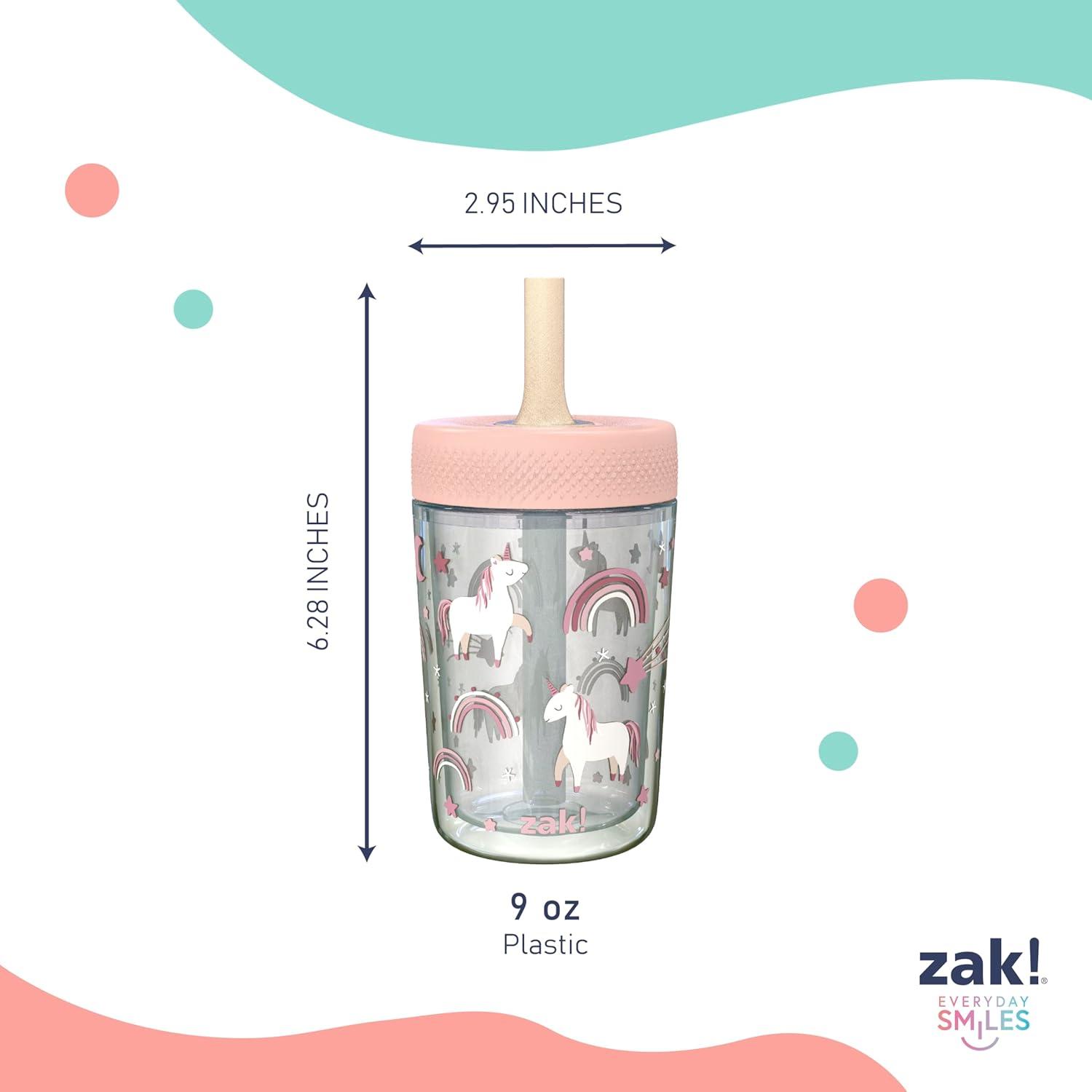imageZak Designs Bluey Capri Toddler Tumblers For Travel or At Home 9oz 2Pack Double Wall Plastic Sippy Cups With LeakProof Design is Perfect For Kids Bluey BingoFairy Tales Rainbow Magic