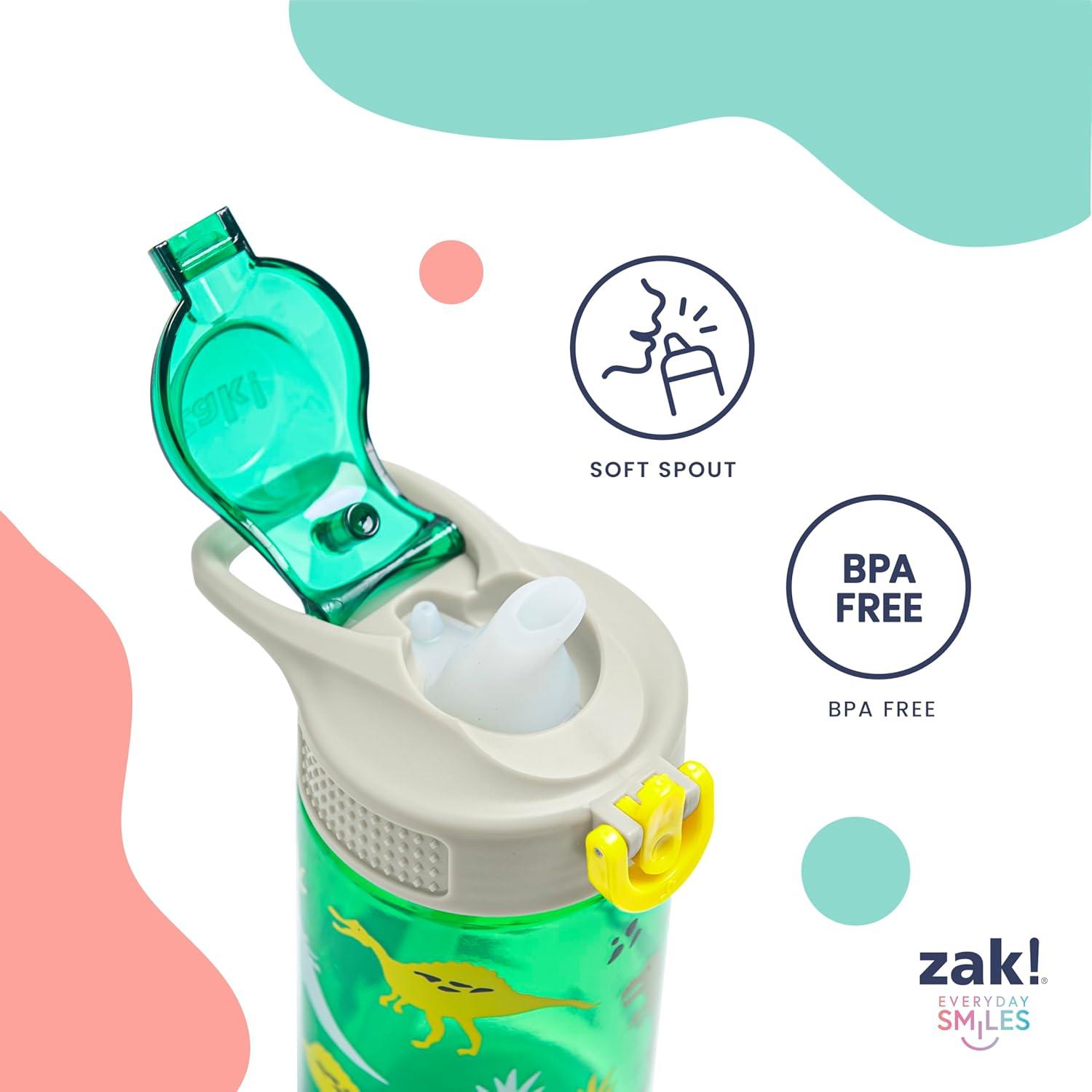 imageZak Designs Bluey Kids Water Bottle Durable Plastic Spout Cover and Builtin Carrying Loop LeakProof Water Design for Travel 16oz 2pc Set 2pkBerry and Bows