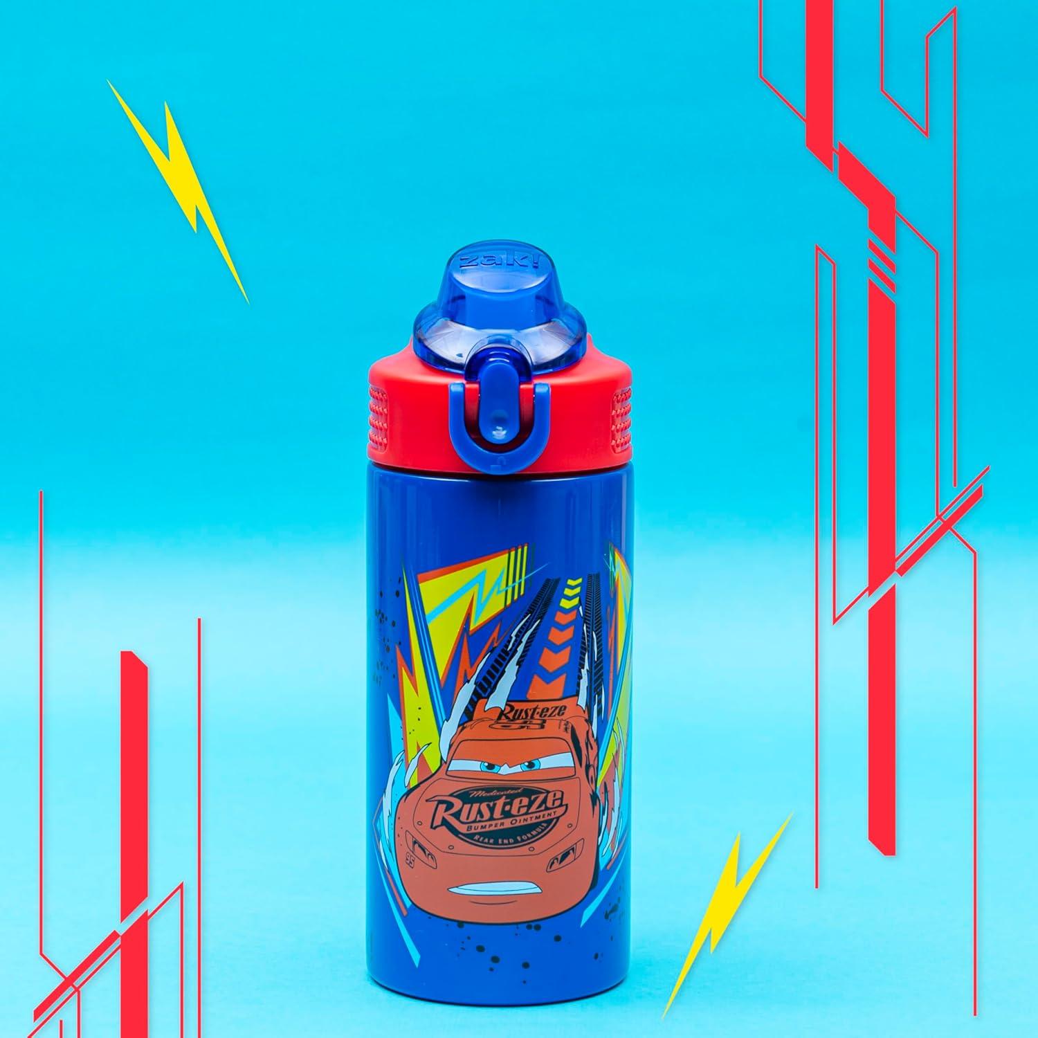 imageZak Designs Bluey Sage Kids Water Bottle For School or Travel 14oz Stainless Steel Water Bottle With Straw Handle and LeakProof PopUp Spout Cover Bluey amp BingoDisney Pixar Cars