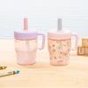 Zak Designs Bluey Capri Toddler Tumblers For Travel or At Home, 9oz 2-Pack Double Wall Plastic Sippy Cups With Leak-Proof Design is Perfect For Kids (Bluey, Bingo)(Springtime  Pink)