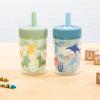 Zak Designs Bluey Capri Toddler Tumblers For Travel or At Home, 9oz 2-Pack Double Wall Plastic Sippy Cups With Leak-Proof Design is Perfect For Kids (Bluey, Bingo)(Dino Buddies  Bubble Bay)
