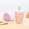 Zak Designs Bluey Capri Toddler Tumblers For Travel or At Home, 9oz 2-Pack Double Wall Plastic Sippy Cups With Leak-Proof Design is Perfect For Kids (Bluey, Bingo)(Springtime  Pink)