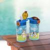 Zak Designs Bluey Kids Water Bottle Durable Plastic Spout Cover and Built-in Carrying Loop, Leak-Proof Water Design for Travel, (16oz, 2pc Set), 2pk(Bluey Bottle 2pk)