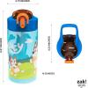 Zak Designs Bluey Kids Water Bottle Durable Plastic Spout Cover and Built-in Carrying Loop, Leak-Proof Water Design for Travel, (16oz, 2pc Set), 2pk(Bluey Bottle 2pk)