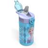 Zak Designs Bluey Kids Water Bottle Durable Plastic Spout Cover and Built-in Carrying Loop, Leak-Proof Water Design for Travel, (16oz, 2pc Set), 2pk(Elsa & Anna (Frozen 2))