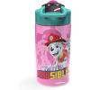 Zak Designs Bluey Kids Water Bottle Durable Plastic Spout Cover and Built-in Carrying Loop, Leak-Proof Water Design for Travel, (16oz, 2pc Set), 2pk(Paw Patrol Skye Bottle 2pk)