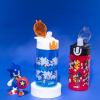 Zak Designs Bluey Kids Water Bottle Durable Plastic Spout Cover and Built-in Carrying Loop, Leak-Proof Water Design for Travel, (16oz, 2pc Set), 2pk(Sonic & Shadow)