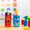 Zak Designs Bluey Kids Water Bottle Durable Plastic Spout Cover and Built-in Carrying Loop, Leak-Proof Water Design for Travel, (16oz, 2pc Set), 2pk(Sonic & Shadow)