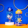 Zak Designs Bluey Kids Water Bottle Durable Plastic Spout Cover and Built-in Carrying Loop, Leak-Proof Water Design for Travel, (16oz, 2pc Set), 2pk(Sonic  Tails)