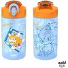 Zak Designs Bluey Kids Water Bottle Durable Plastic Spout Cover and Built-in Carrying Loop, Leak-Proof Water Design for Travel, (16oz, 2pc Set), 2pk(Sonic  Tails)