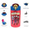 Zak Designs Bluey Kids Water Bottle Durable Plastic Spout Cover and Built-in Carrying Loop, Leak-Proof Water Design for Travel, (16oz, 2pc Set), 2pk(Spidey and His Amazing Friends 2pk)