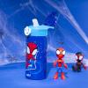 Zak Designs Bluey Sage Kids Water Bottle For School or Travel, 14oz Stainless Steel Water Bottle With Straw, Handle, and Leak-Proof, Pop-Up Spout Cover (Bluey & Bingo)(Spidey and His Amazing Friends)