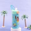 Zak Designs Bluey Sage Kids Water Bottle For School or Travel, 14oz Stainless Steel Water Bottle With Straw, Handle, and Leak-Proof, Pop-Up Spout Cover (Bluey & Bingo)(Moana)