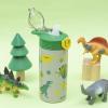 Zak Designs Bluey Sage Kids Water Bottle For School or Travel, 14oz Stainless Steel Water Bottle With Straw, Handle, and Leak-Proof, Pop-Up Spout Cover (Bluey & Bingo)(Dino)
