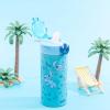 Zak Designs Bluey Sage Kids Water Bottle For School or Travel, 14oz Stainless Steel Water Bottle With Straw, Handle, and Leak-Proof, Pop-Up Spout Cover (Bluey & Bingo)(Stitch)