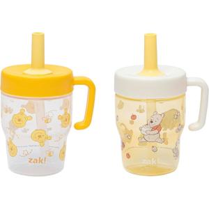 Zak Designs Bluey Capri Toddler Tumblers For Travel or At Home, 9oz 2-Pack Double Wall Plastic Sippy Cups With Leak-Proof Design is Perfect For Kids (Bluey, Bingo)(Winnie the Pooh & Friends)