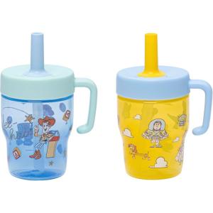 Zak Designs Bluey Capri Toddler Tumblers For Travel or At Home, 9oz 2-Pack Double Wall Plastic Sippy Cups With Leak-Proof Design is Perfect For Kids (Bluey, Bingo)(Toy Story (10oz))