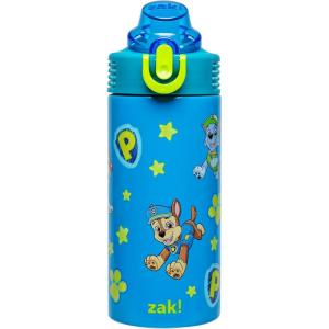 Zak Designs Bluey Sage Kids Water Bottle For School or Travel, 14oz Stainless Steel Water Bottle With Straw, Handle, and Leak-Proof, Pop-Up Spout Cover (Bluey & Bingo)(PAW Patrol)