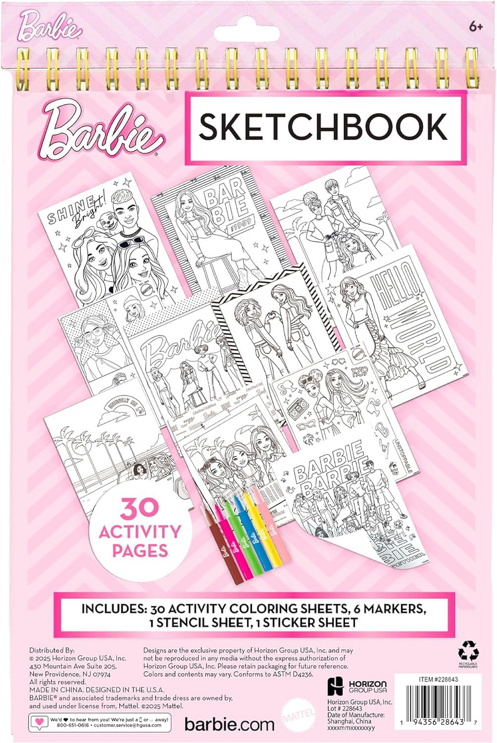 imageBluey Sketchbook 20Page Coloring Book with Bluey Stickers amp Glitter Pen Fun Art Supplies for Kids Great Kids GiftsBarbie