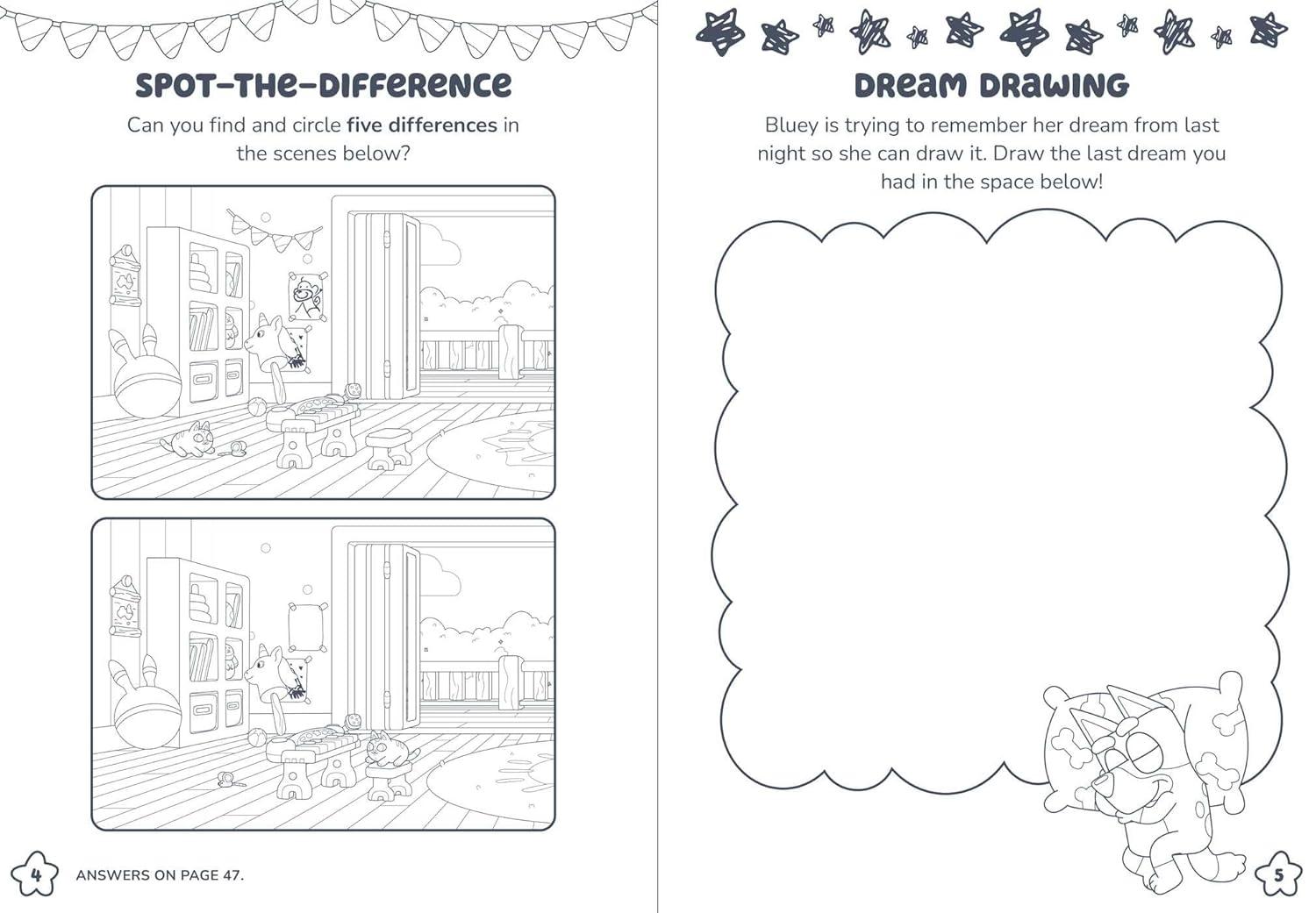 imageBluey Sweet Dreams Bluey Color amp Activity with Crayons