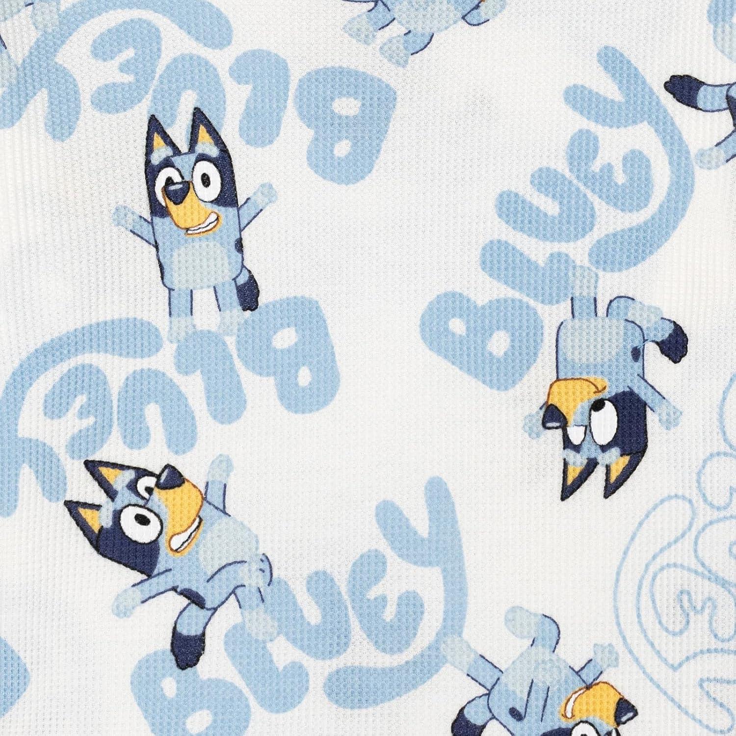 imageBluey Waffle TShirt amp Shorts Set Infant to Little Kid Sizes 12 Months 78Offwhite Blue